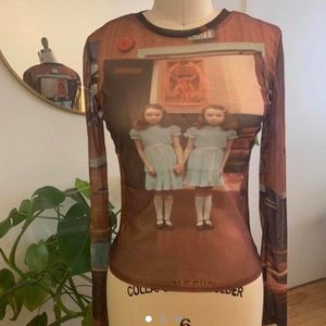 The shining twins sheer shirt size S